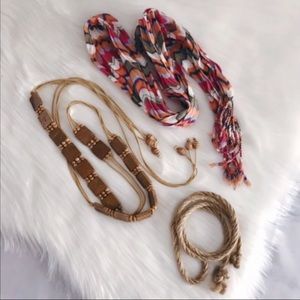 Set of 3 Women’s Belts Boho Festival SMALL A&F Abercrombie Fitch